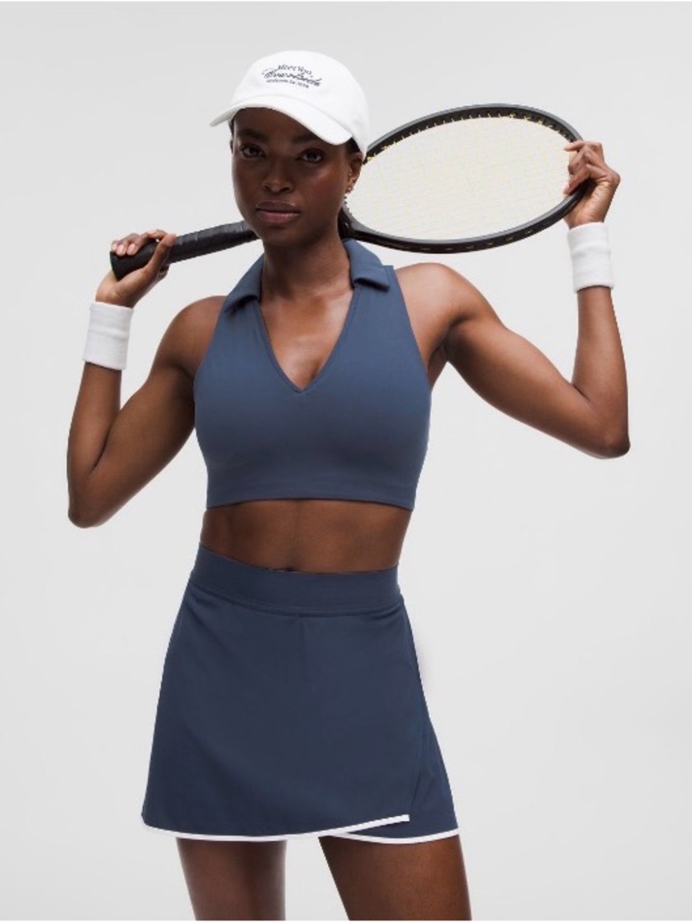 lululemon athletica Collared V-Neck Sports Bra - Club Blue